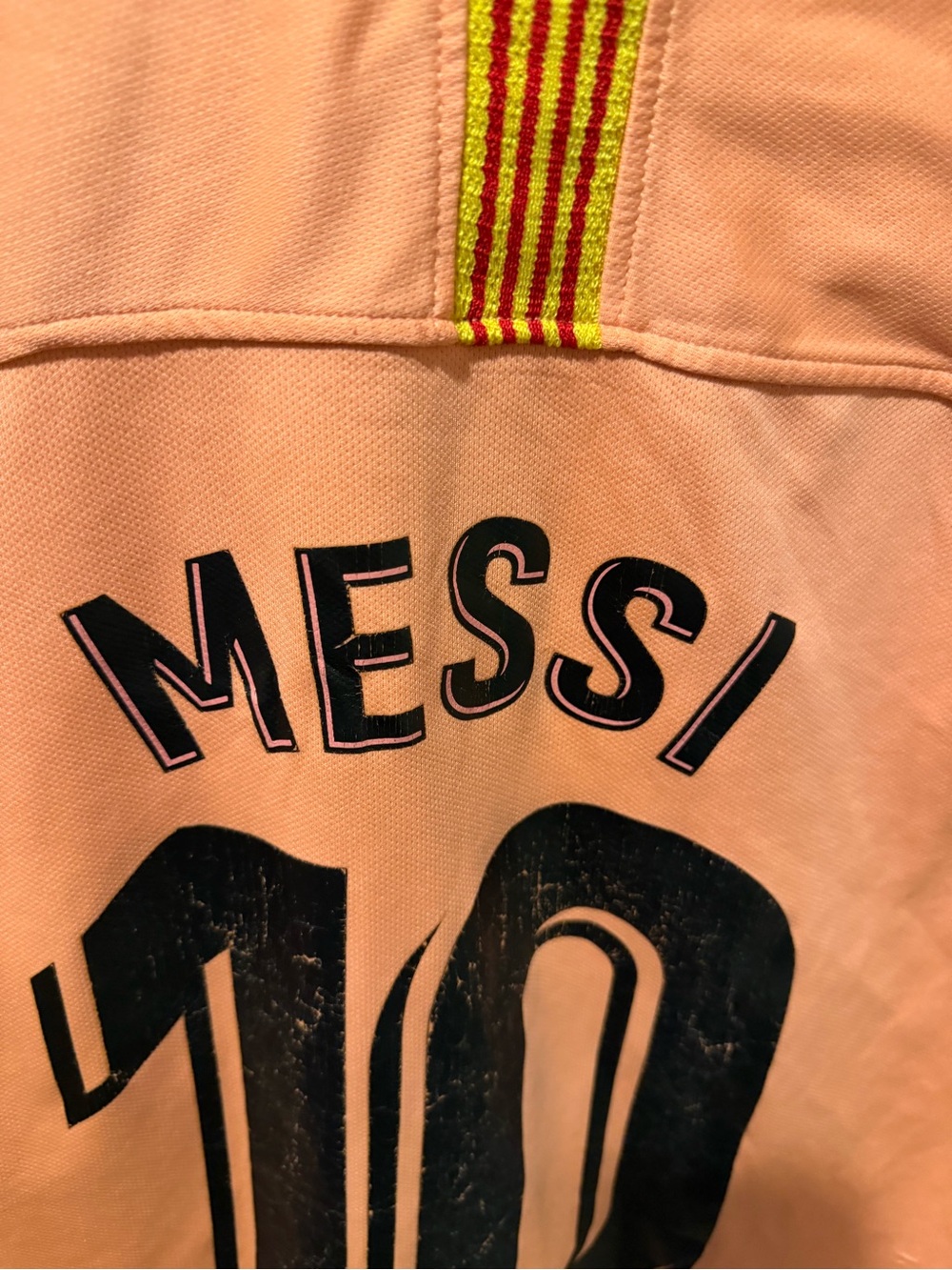Nike FC Barcelona 2018/19 Third Soccer Jersey Pink Silver Men's Size Medium
